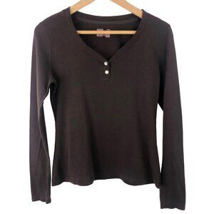 Gilligan & O'Malley Sleepwear Brown Pullover Shirt Women's Size Medium